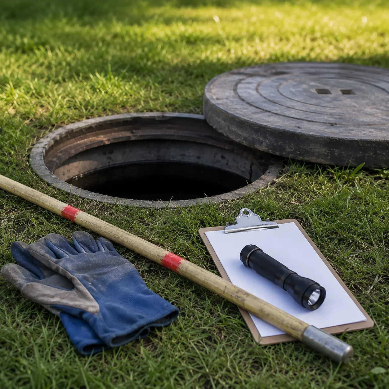 Septic pumping and repair completed